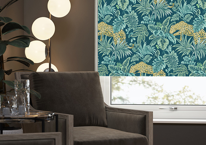 Leopard, Teal - Roller Blind - Image 5
